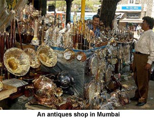 An antique shop in Mumbai
